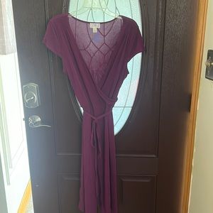Beautiful burgundy wrap dress